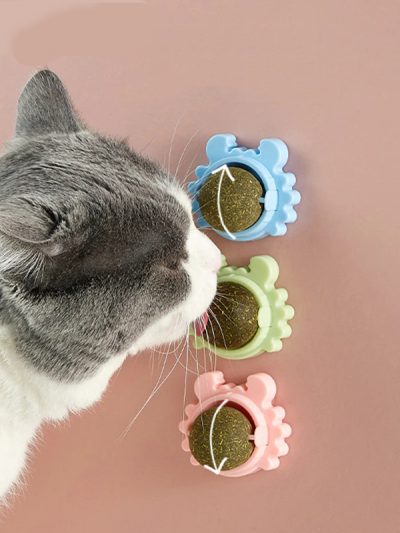 Natural Catnip Rotating Interactive Cat Toy