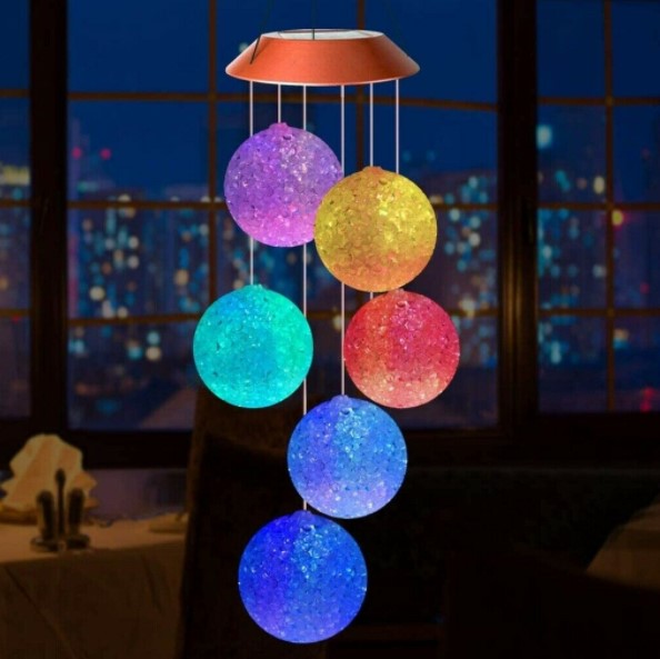 Solar Powered LED Wind Chimes