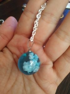 Blue Sky Cloud Resin Necklace photo review